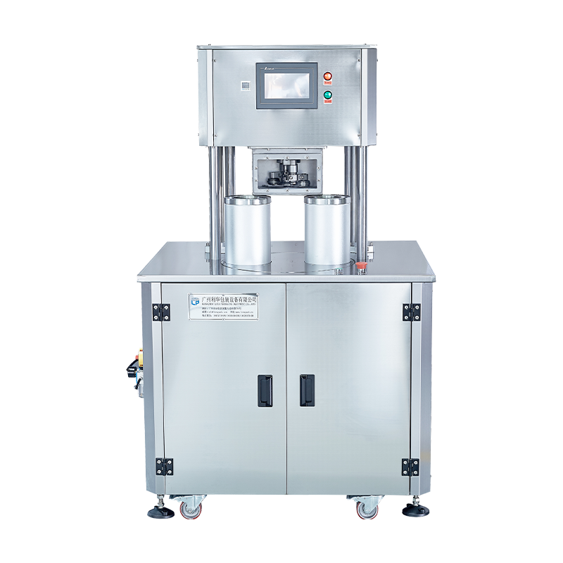 Semi automatic double chambers vacuum N2 flushing can seaming machine